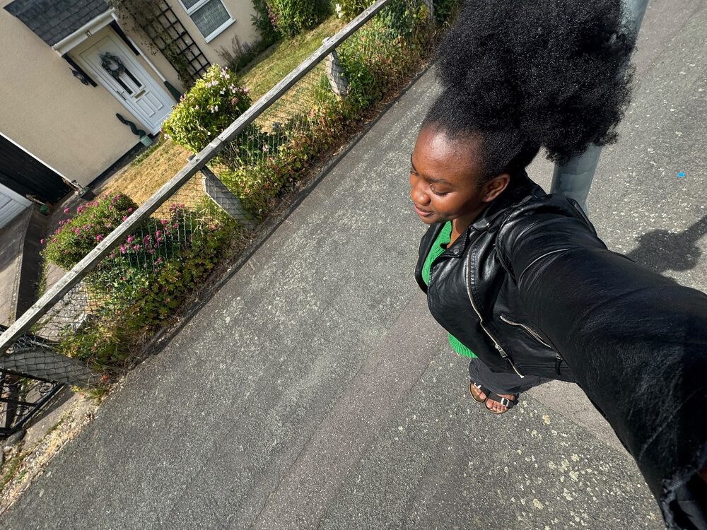 Natural afro puff