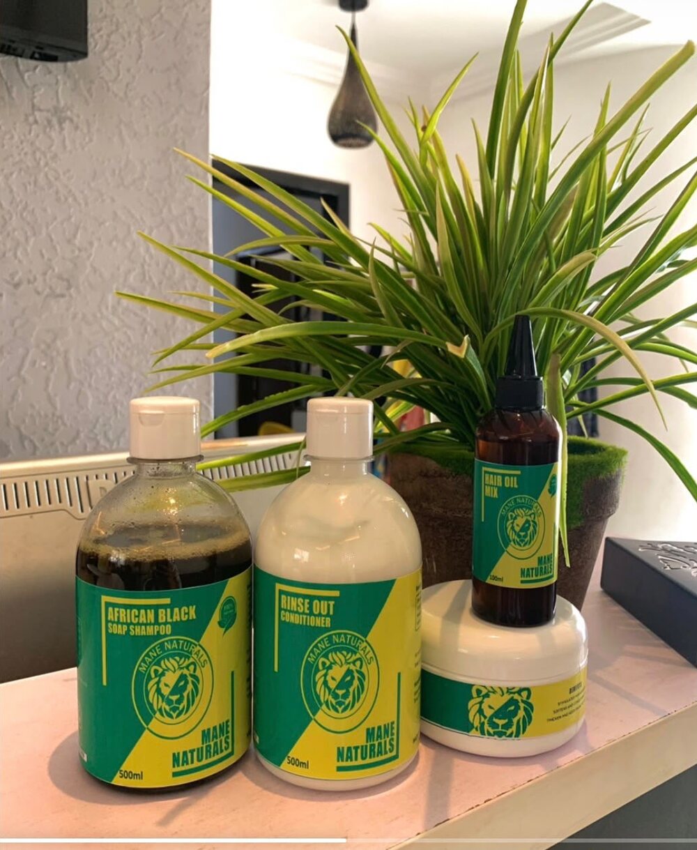 The Mane Naturals range on a shelf